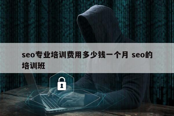 seo专业培训费用多少钱一个月 seo的培训班