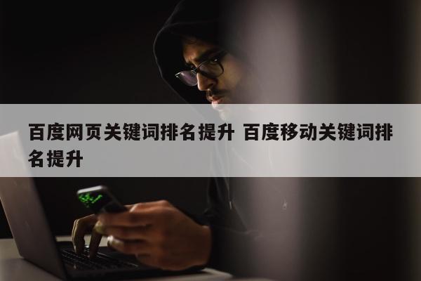 百度网页关键词排名提升 百度移动关键词排名提升