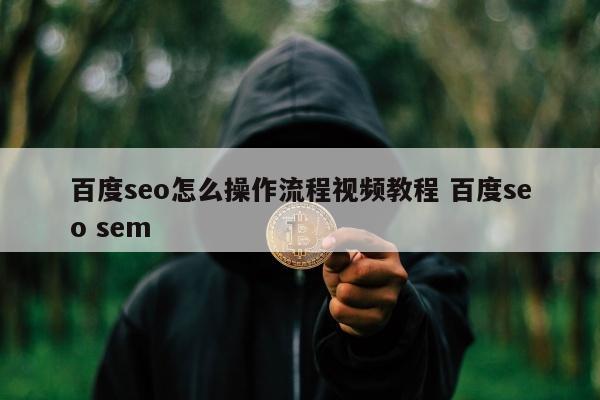 百度seo怎么操作流程视频教程 百度seo sem