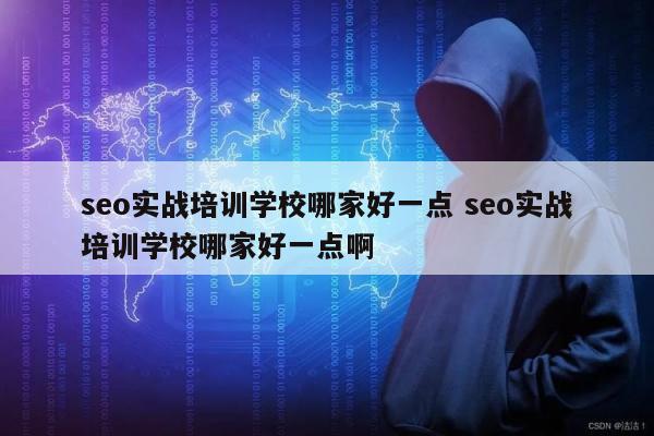 seo实战培训学校哪家好一点 seo实战培训学校哪家好一点啊