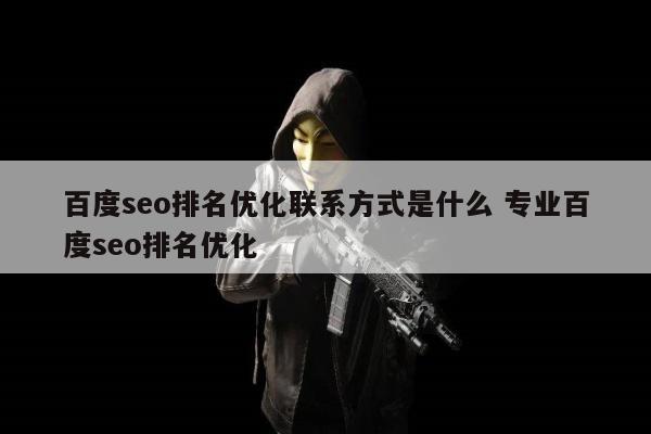 百度seo排名优化联系方式是什么 专业百度seo排名优化