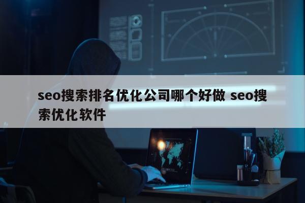 seo搜索排名优化公司哪个好做 seo搜索优化软件