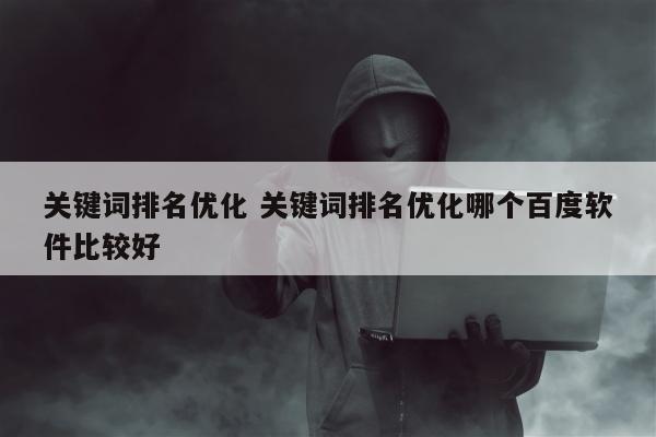 关键词排名优化 关键词排名优化哪个百度软件比较好