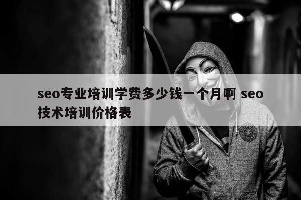 seo专业培训学费多少钱一个月啊 seo技术培训价格表