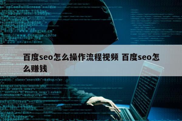 百度seo怎么操作流程视频 百度seo怎么赚钱