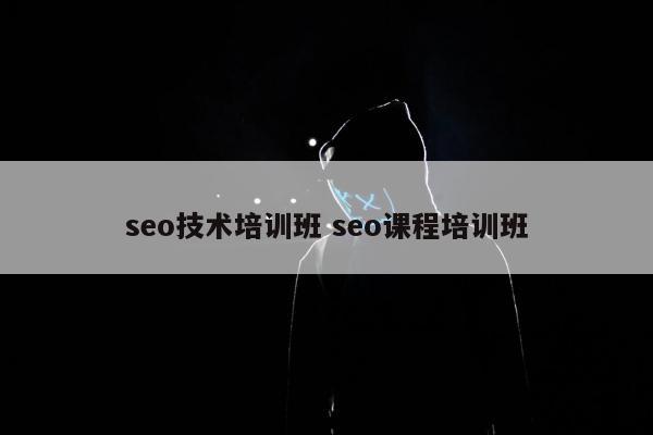 seo技术培训班 seo课程培训班